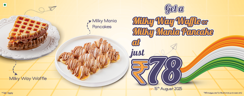 99 Pancakes Offers Waffles & Pancakes at Just ₹78 on the 78th Anniversary of India’s Independence
