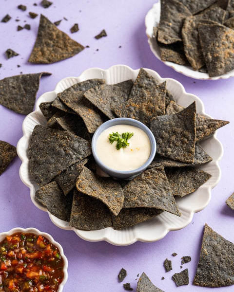 Charcoal Nachos Chips by 99 Pancakes