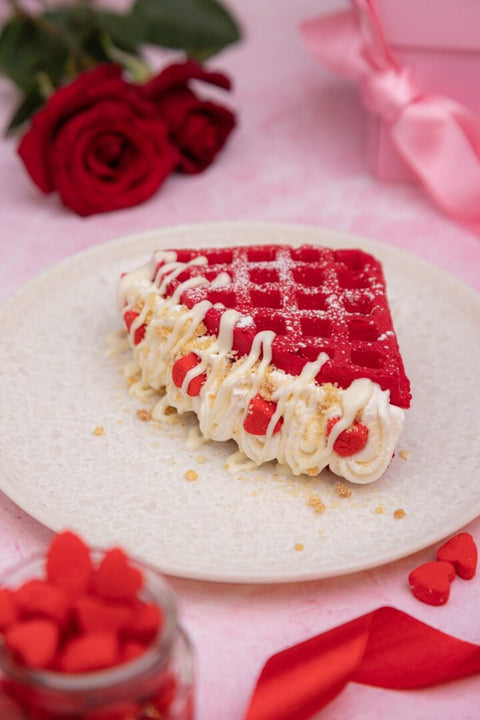 Red Velvet Waffle by 99 Pancakes